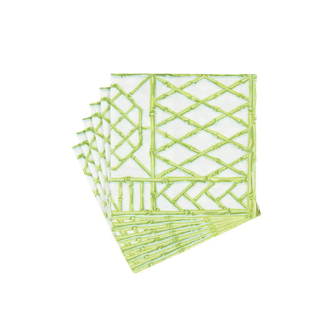 Bamboo Screen Moss Paper Cocktail Napkins
