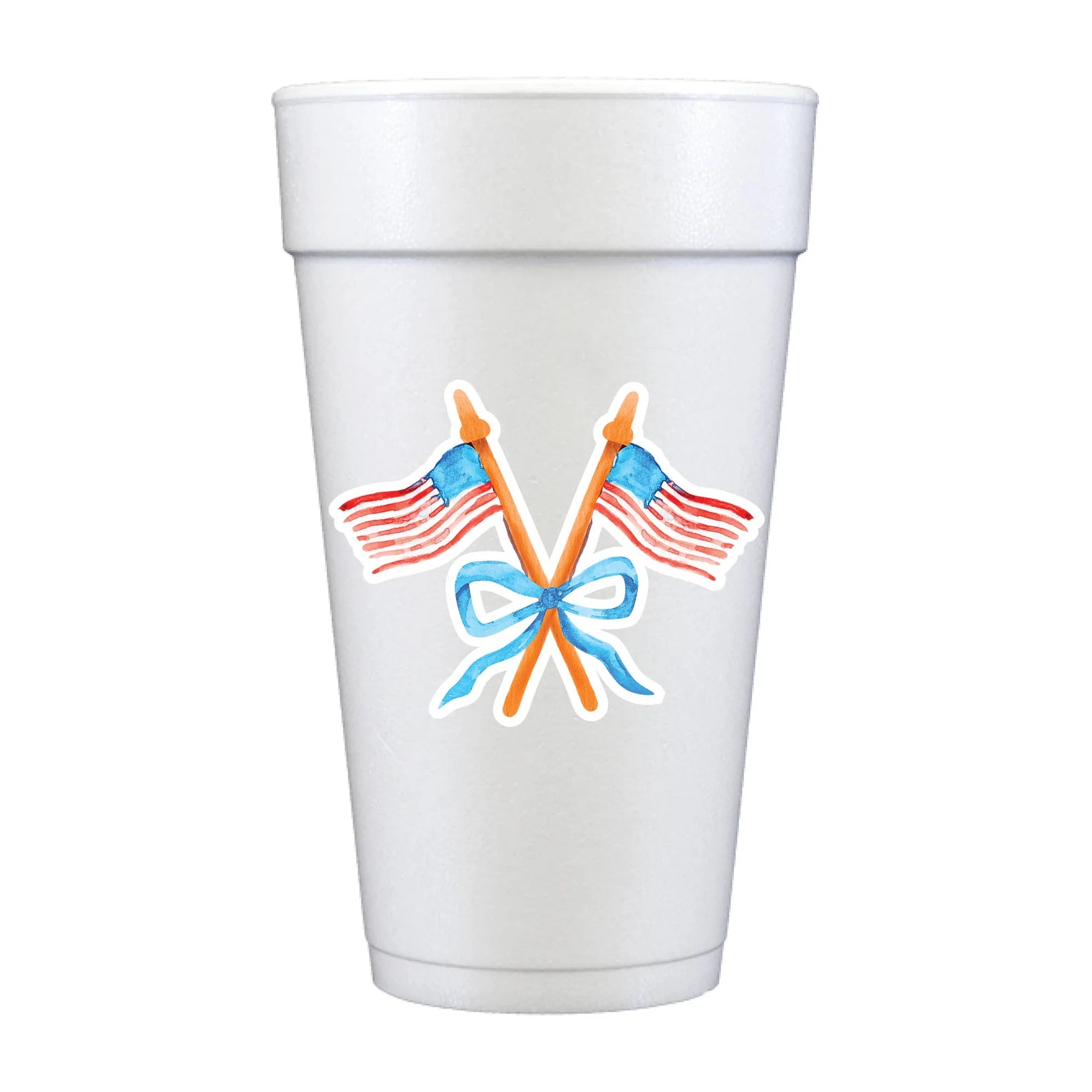 Flag with Bow Foam Cups