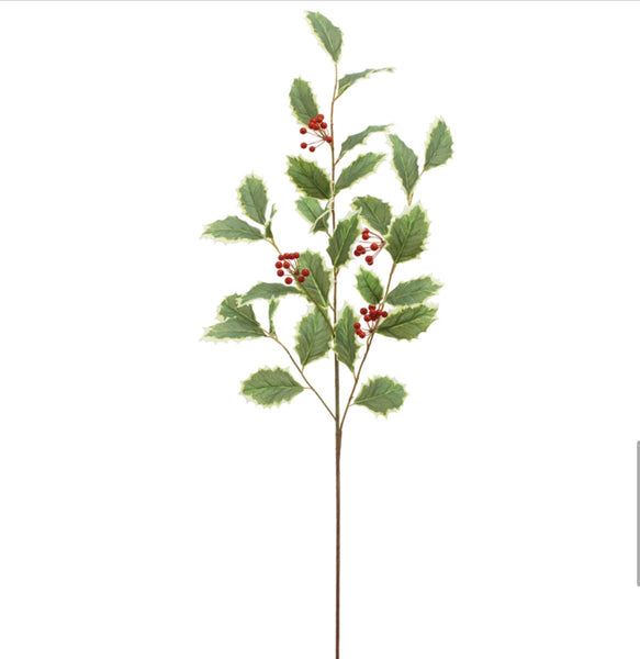 32" Holly Spray with Berries
