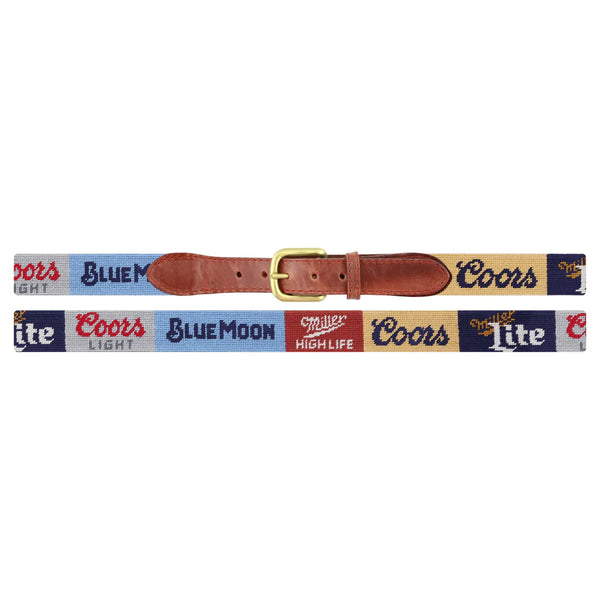 Molson Coors Great American Beer Labels Needlepoint Belt