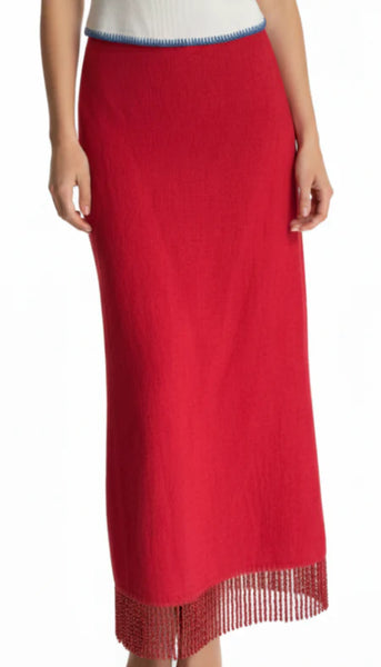 Kimber Skirt | Red Fringe