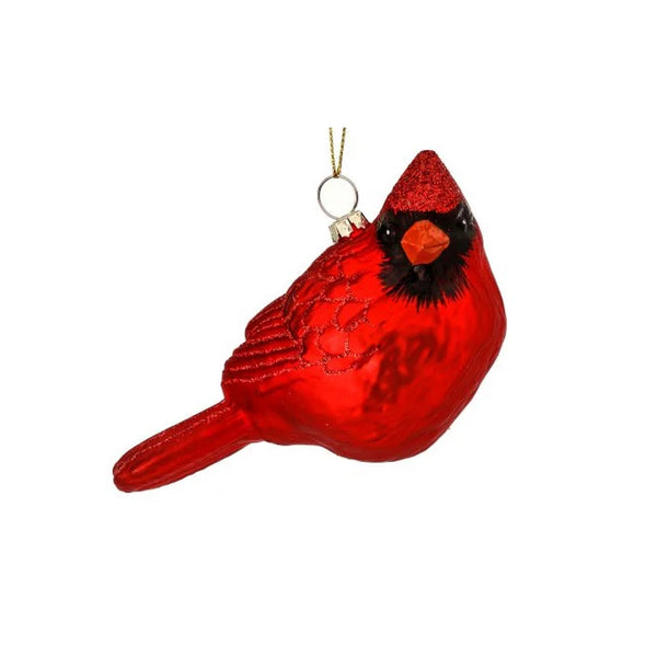 6" Glass Cardinal Ornament