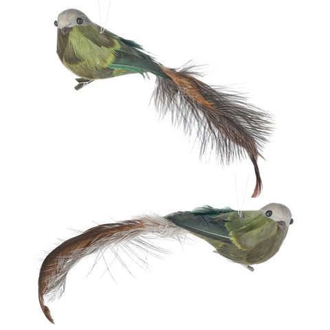 14" Deer Valley Feather Bird Clip Ornament