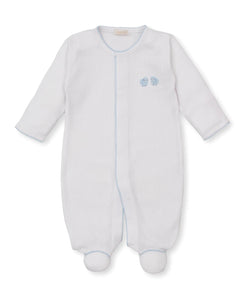 Premier Baa Baa Baby Sheep Blue Hand Embroidered Footie