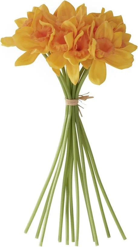 11 Inch Yellow & Orange Real Touch Daffodil Bundle