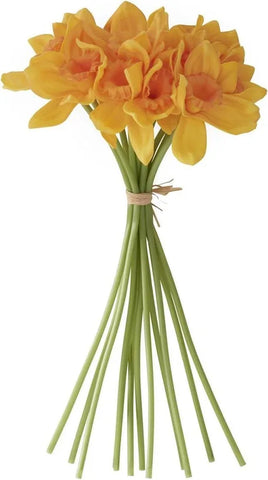 11 Inch Yellow & Orange Real Touch Daffodil Bundle