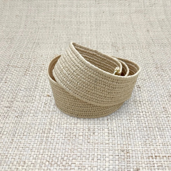 Light Raffia Interchangeable Stretch Belt Band