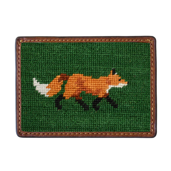 Fox Chase Needlepoint Card Wallet