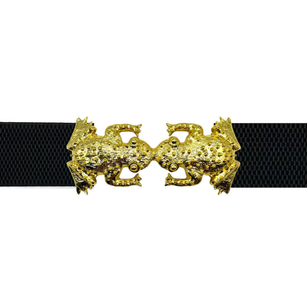 Smooching Frogs Belt Buckle