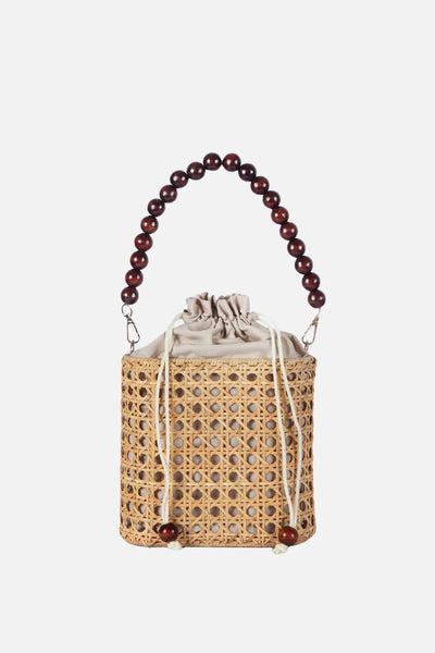 Amalfee Wood Bead Satchel