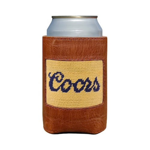 Coors Needlepoint Can Cooler | Light Gold