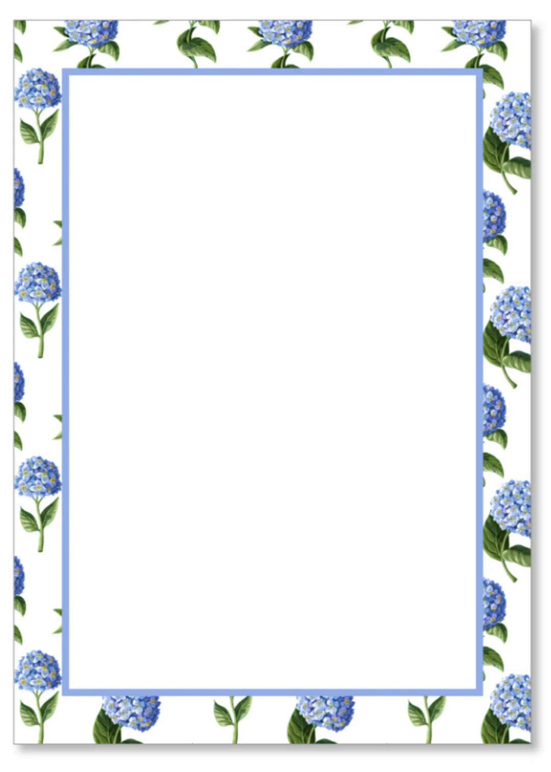 Blue Hydrangea Blossoms Notepad