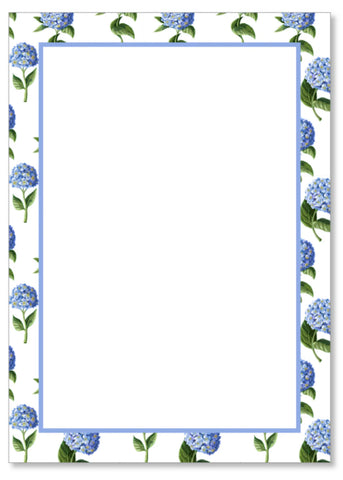 Blue Hydrangea Blossoms Notepad