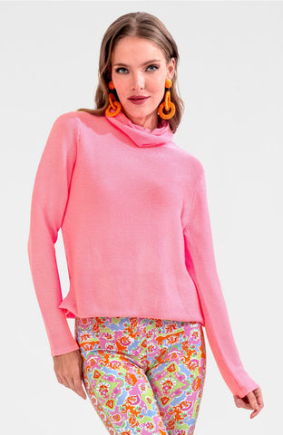 Knit Knit Turtleneck Sweater | Pale Pink