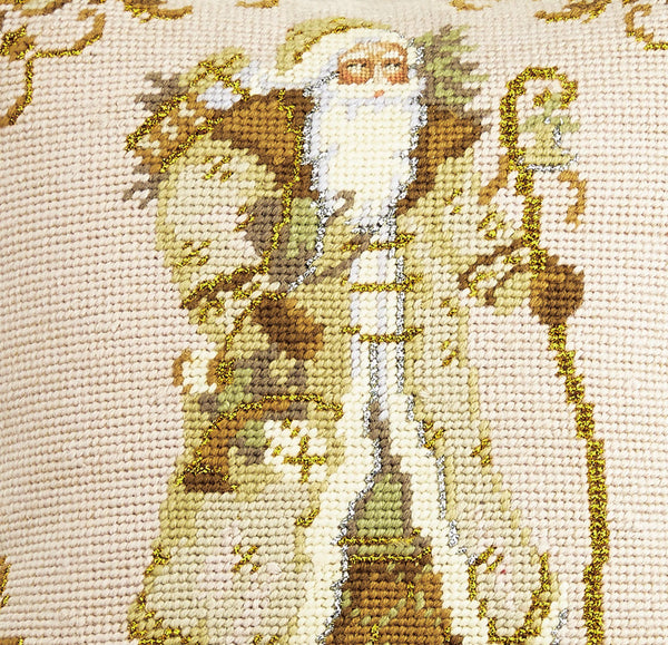 Santa Needlepoint Pillow