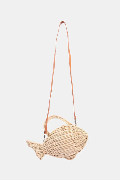 Nemo Rattan Fish Shaped Crossbody