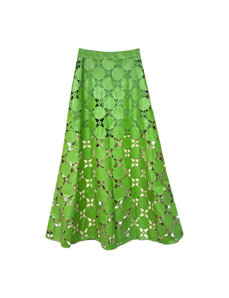 Elizabeth Skirt - Laser Cut Green
