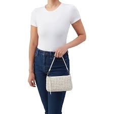 Darcy Crossbody | Woven Leather | Whitecap