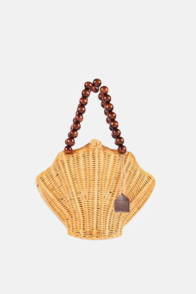 Shelie Wood Bead Crossbody Bag