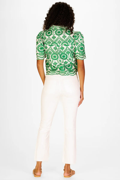 Merryn Top | Emerald Vine Embroidery