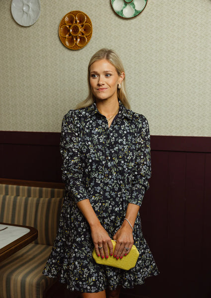 Iris Dress | Navy Fall Floral