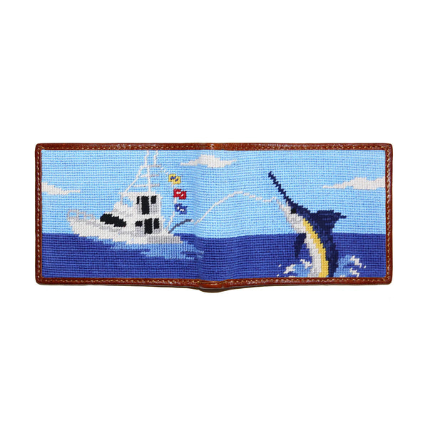 Offshore Fishing Needlepoint Wallet