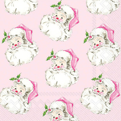 Pink Santa Luncheon Napkins