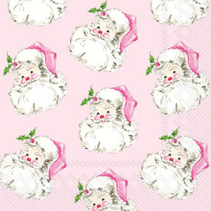 Pink Santa Luncheon Napkins