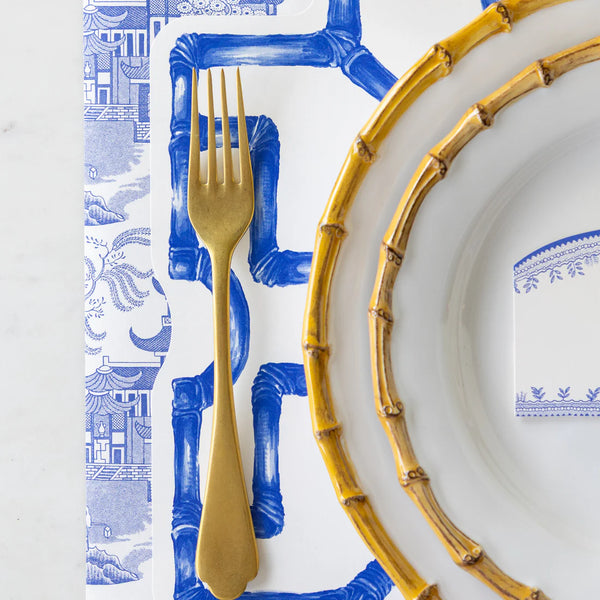 Die-cut Blue Bamboo Placemat