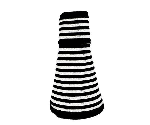 Signature Women's Ultrabraid Large Brim Visor | Black White Stripes