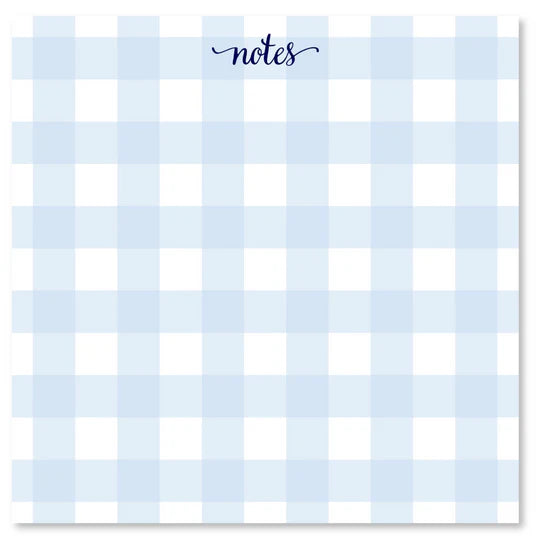 Carolina Blue Gingham + Navy Notes Slab Pad