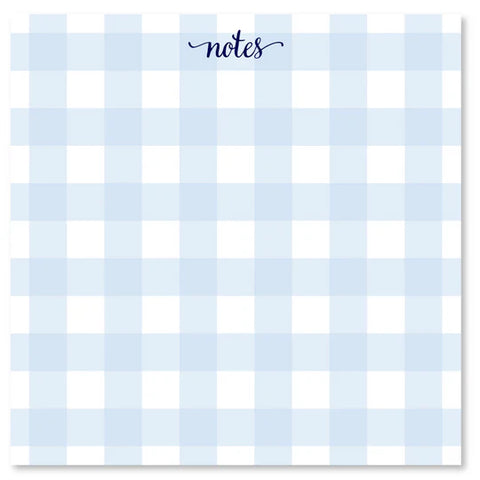 Carolina Blue Gingham + Navy Notes Slab Pad
