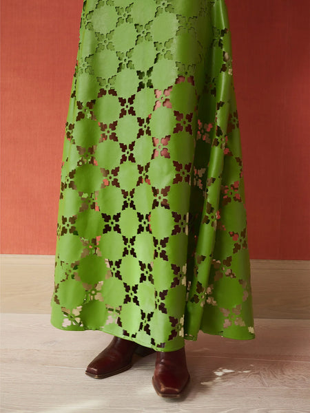 Elizabeth Skirt - Laser Cut Green