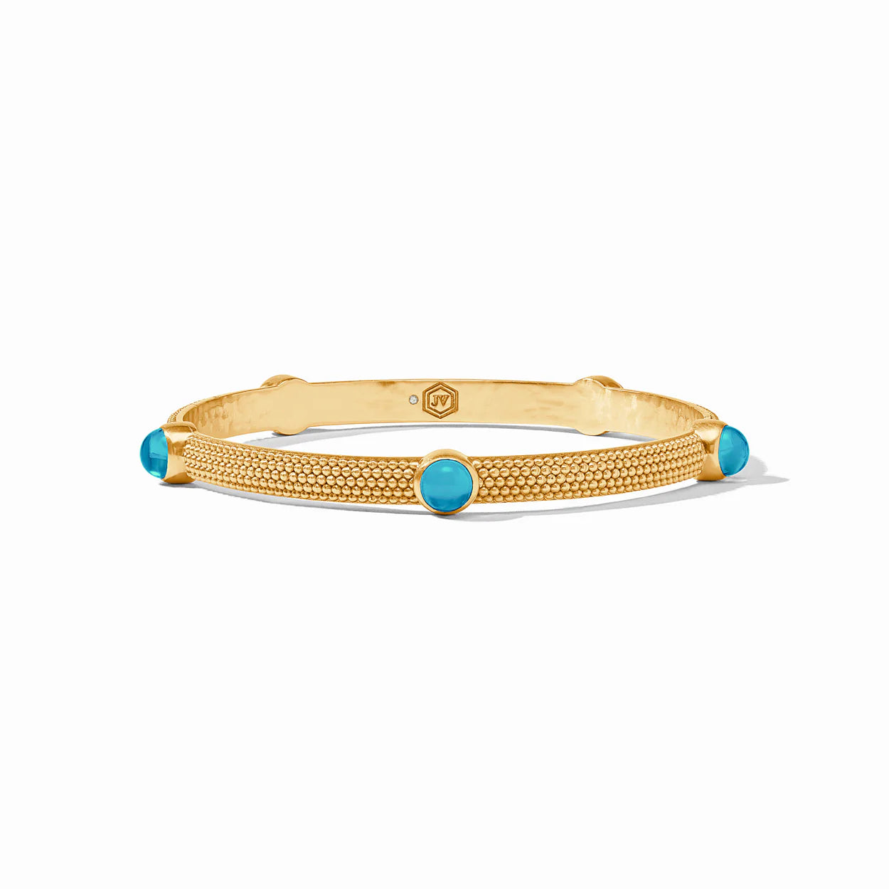 Cabochon Bangle | Iridescent London Blue