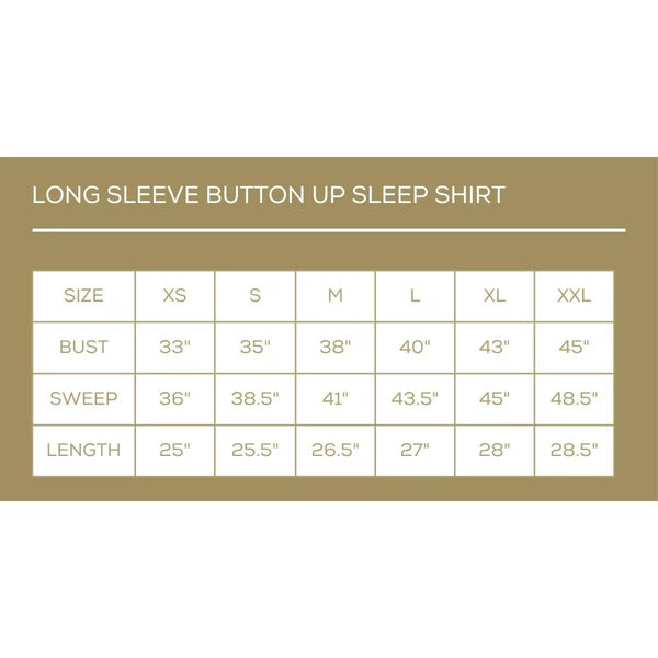 Winter Dreams Short Sleeve Button Up Sleep Shirt