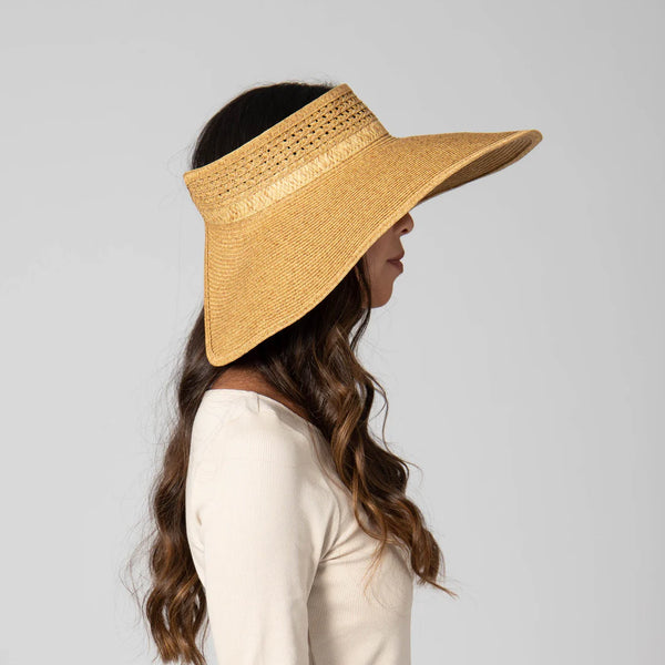 Everyday Full Coverage - Wide Brim Roll Up Visor | Toast