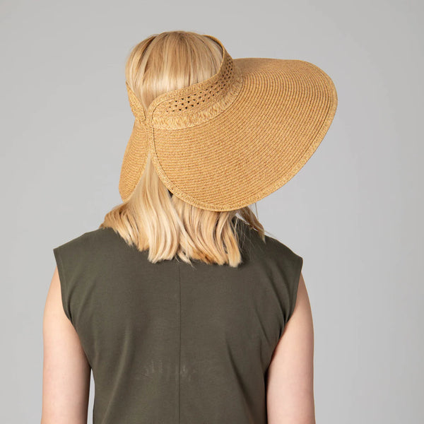 Everyday Full Coverage - Wide Brim Roll Up Visor | Toast