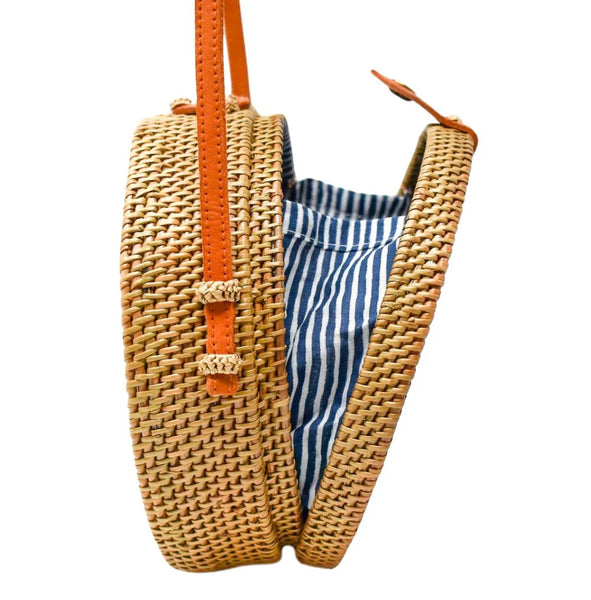 Camilla Round Rattan Bag - Natural