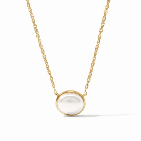 Nassau Solitaire Necklace | Pearl