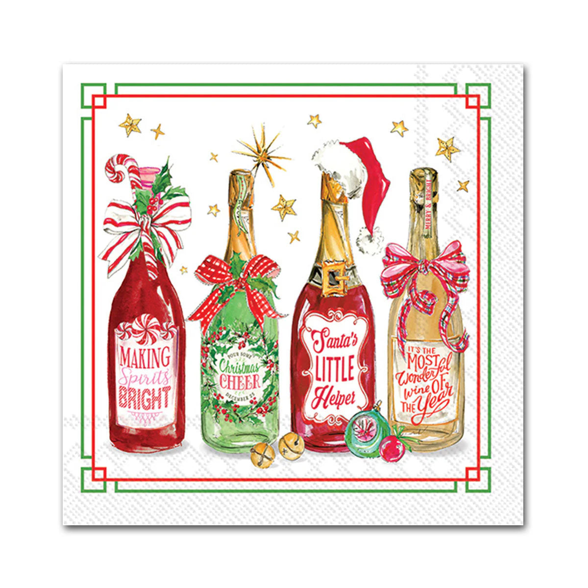 Christmas Bottles Cocktail Napkins