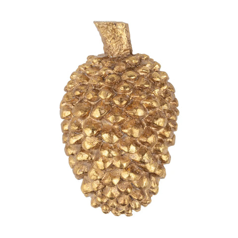Resin Pinecone Table Piece | Antique Gold