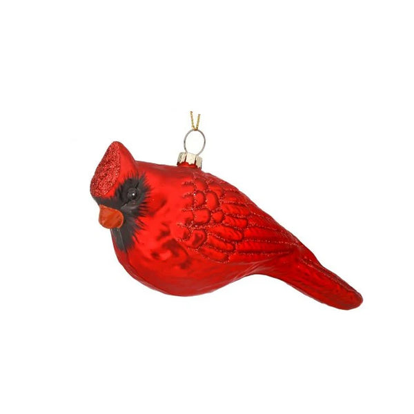 6" Glass Cardinal Ornament