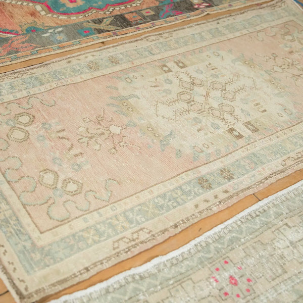 Vintage Distressed Oushak Rug Runner | 2.5 x 5.5