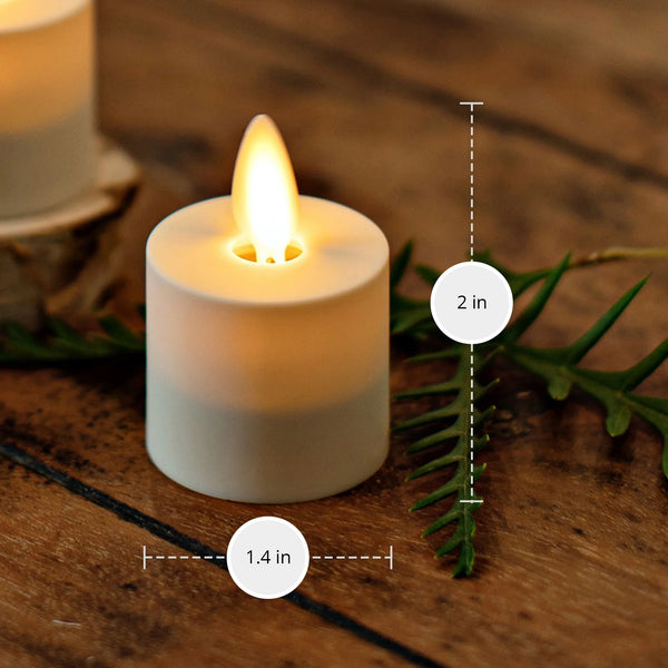 Pearl Ivory Flameless Candle Tealights - Set of 2