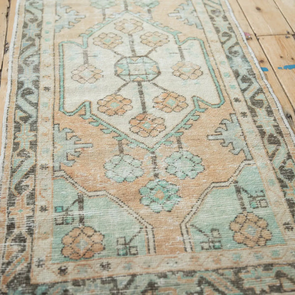 Vintage Distressed Oushak Rug Runner | 2.5 x 5.5