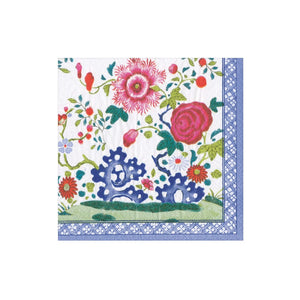 Floral Porcelain Paper Cocktail Napkins