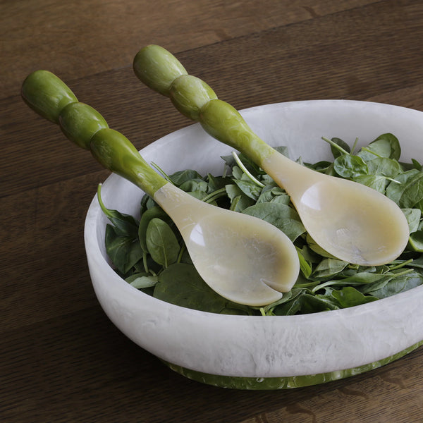 RESIN Rio Bubble Salad Servers | Green