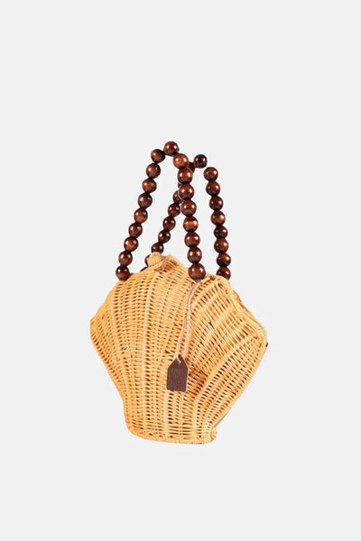 Shelie Wood Bead Crossbody Bag