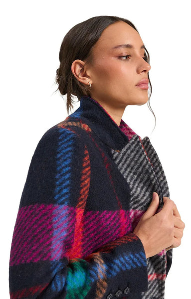 Pietra Plaid Multi Colored Coat