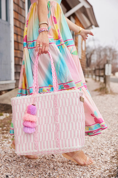 Rose Mesh Citron Tote | Medium